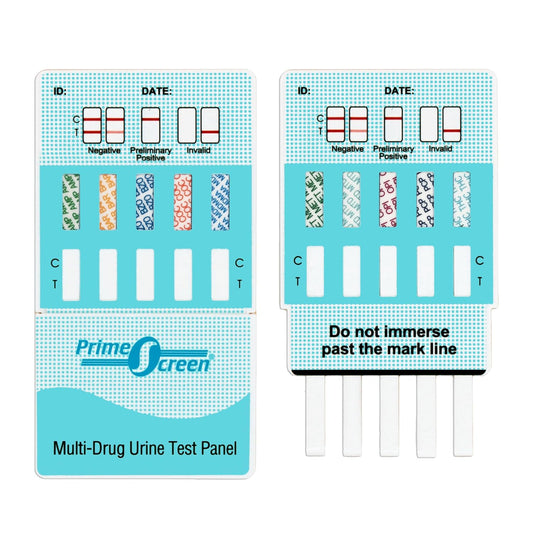 Prime Screen [1 Pack] 10 Panel Urine Drug Test Kit - Testing Instantly for 10 Different Drugs THC (Marijuana), BZO (Benzos), MET (Meth), PCP (Phencyclidine), MTD, AMP, BAR, COC, OPI, MDMA - WDOA-3104