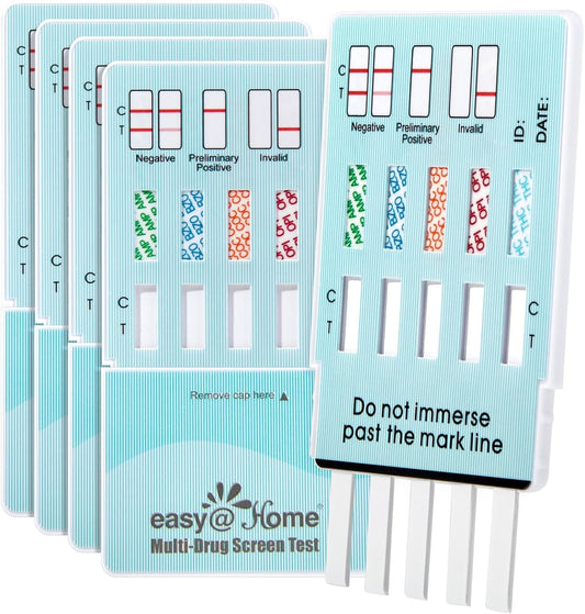 Multi-Drug Screen Test: at Home Drug Testing Kits 5 panels 5 pack